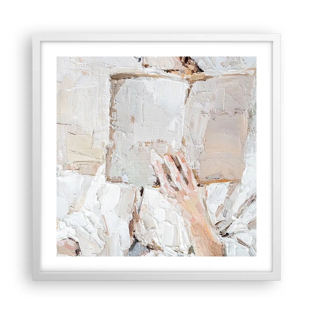 Poster in cornice bianca - In un altro mondo - 50x50 cm