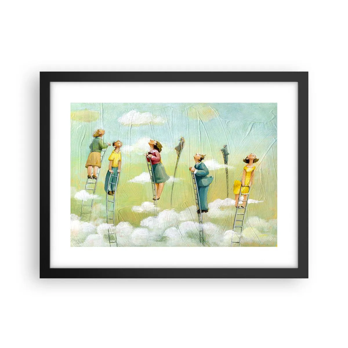 Poster in cornice nera - Seguendo i propri sogni - 40x30 cm
