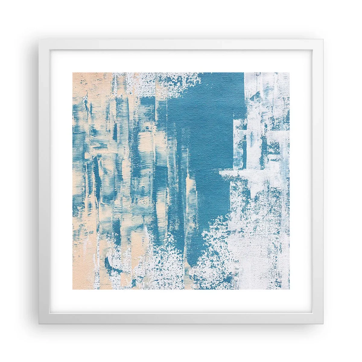 Poster in cornice bianca - Attraverso il ghiaccio - 40x40 cm