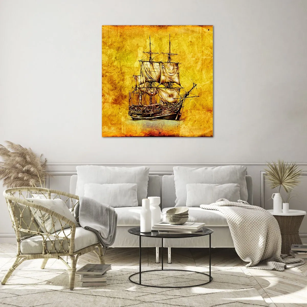 Quadro su vetro - Verso la Tortuga! - 60x60 cm