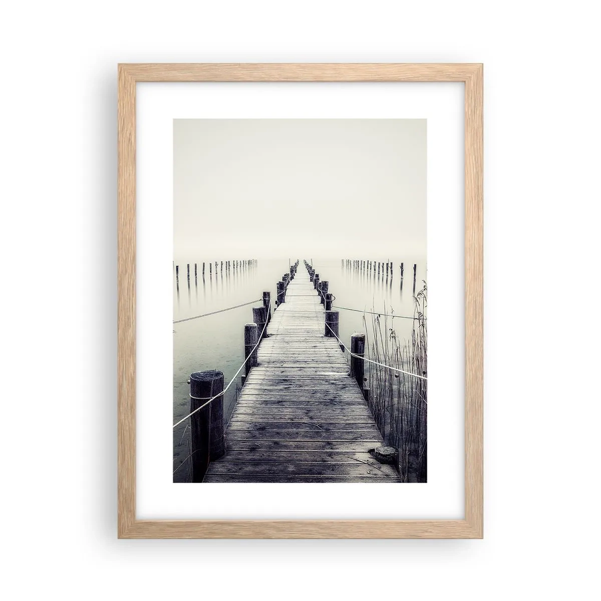 Poster in cornice rovere chiaro - Immergiti nella pace - 30x40 cm