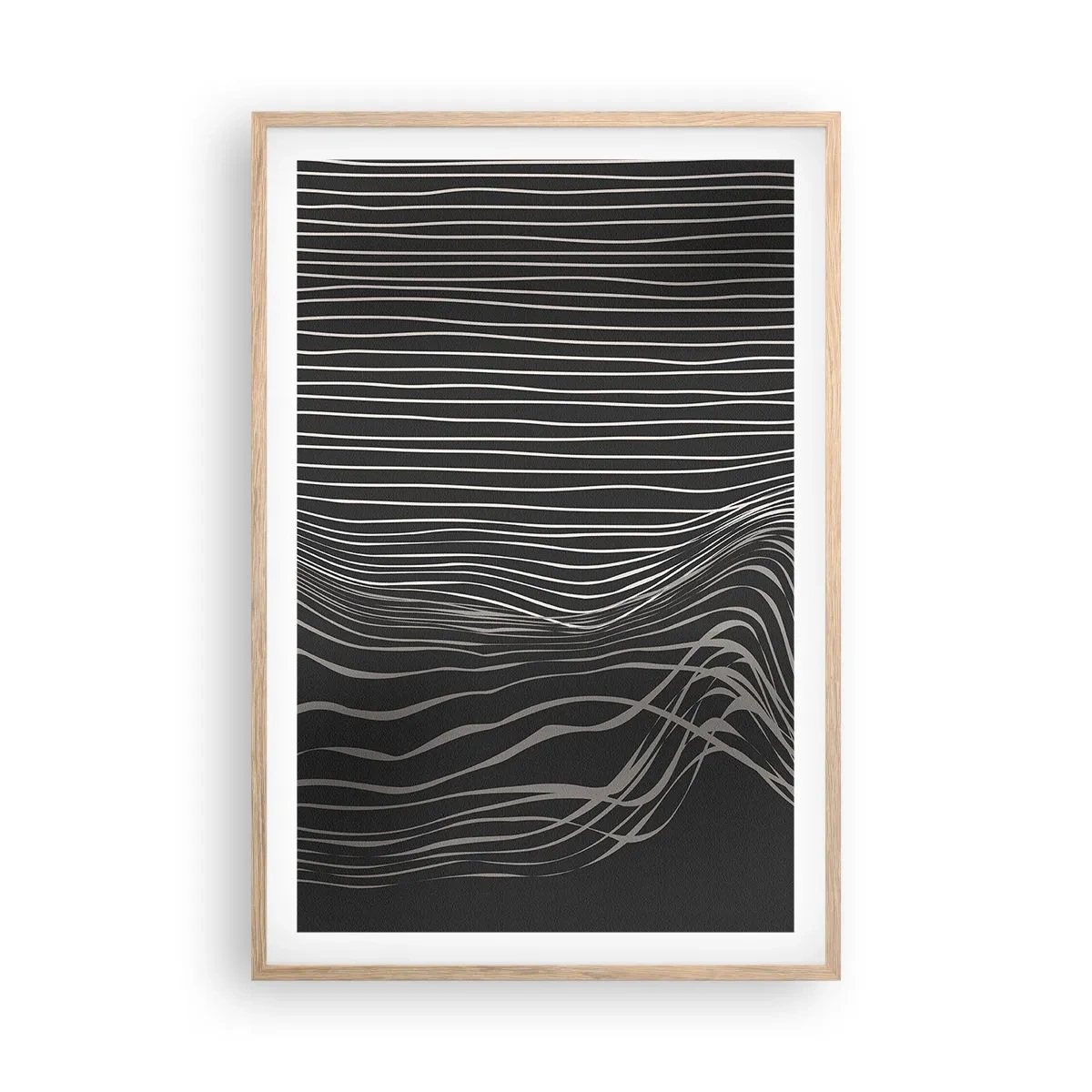 Poster in cornice rovere chiaro - Ritmo e accento - 61x91 cm