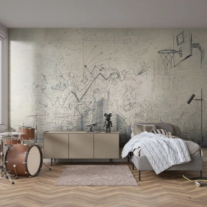 Fotomurale su misura Premium Sand - La mia fantastica vita in città - Graffiti, Pezzo, Grafica