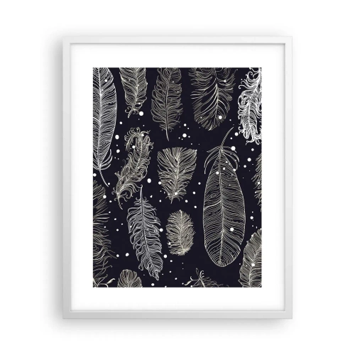 Poster in cornice bianca - Pizzo piumato - 40x50 cm