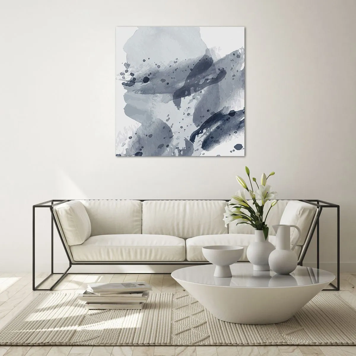 Quadro su vetro - Studio della natura dell'acqua - 30x30 cm