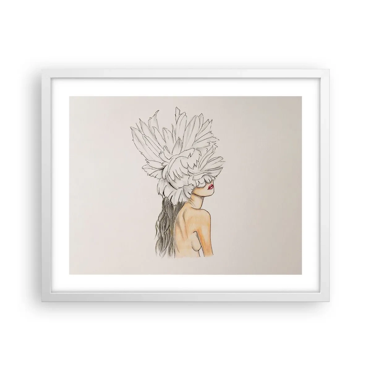 Poster in cornice bianca - Bellezza coronata - 50x40 cm