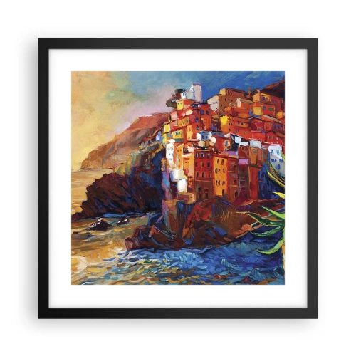 Poster in cornice nera - Atmosfera italiana - 40x40 cm