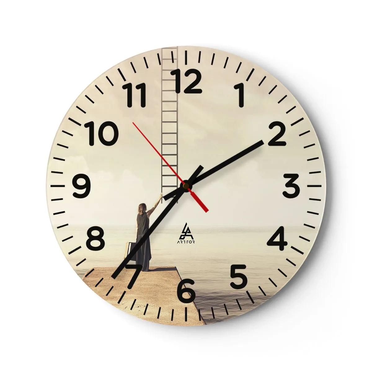 Orologio da parete - Orologio in Vetro - Viaggio magico - 40x40 cm