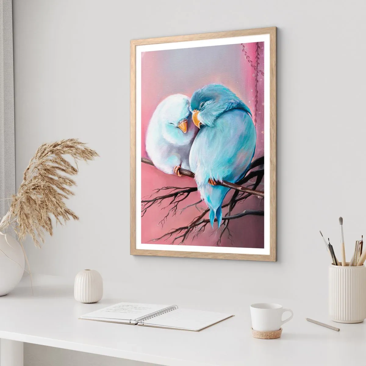 Poster in cornice rovere chiaro - Che cosa aggiungere? - 30x40 cm