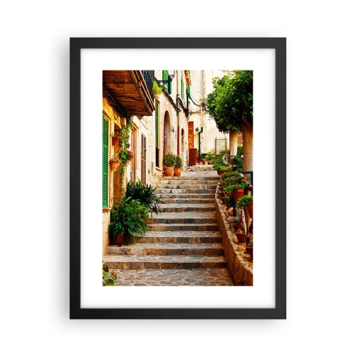 Poster in cornice nera - Il fascino delle vacanze spagnole - 30x40 cm