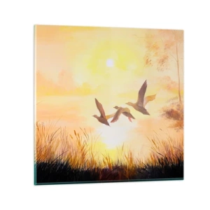 Quadro su vetro - L'inizio di un lungo viaggio - 40x40 cm