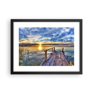 Poster in cornice nera - Il vento è andato a dormire - 40x30 cm