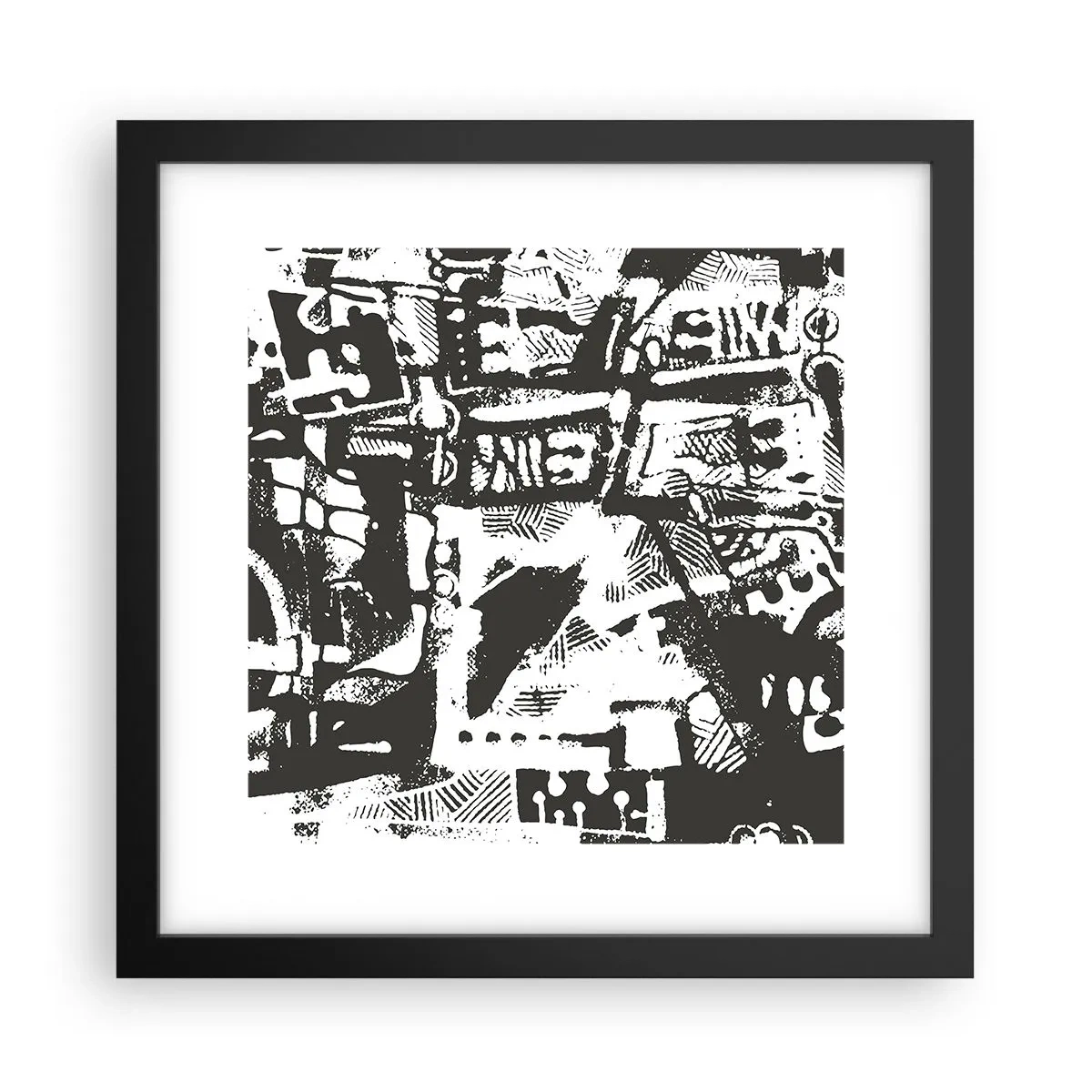 Poster in cornice nera - Ordine o caos? - 30x30 cm