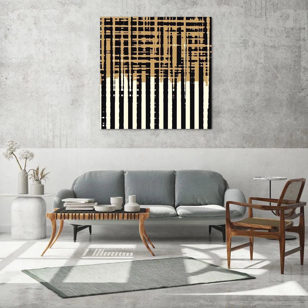 Quadro su vetro - Astrazione architettonica - 40x40 cm