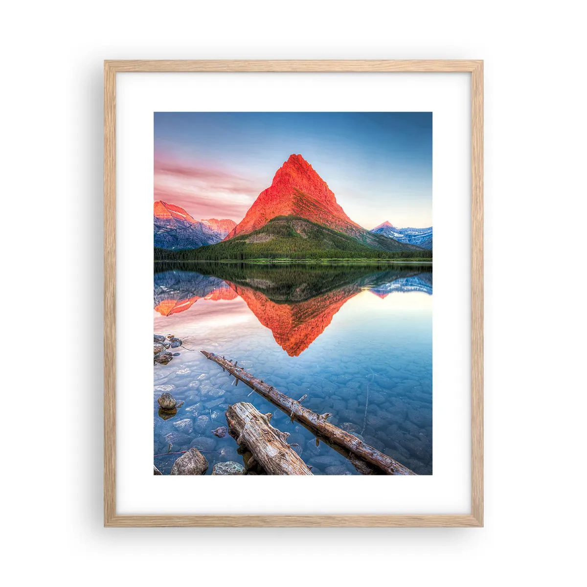 Poster in cornice rovere chiaro - Caldo e freddo - 40x50 cm