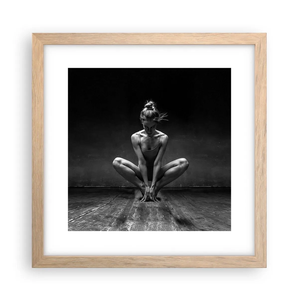 Poster in cornice rovere chiaro - La concentrazione dell'energia della danza - 30x30 cm