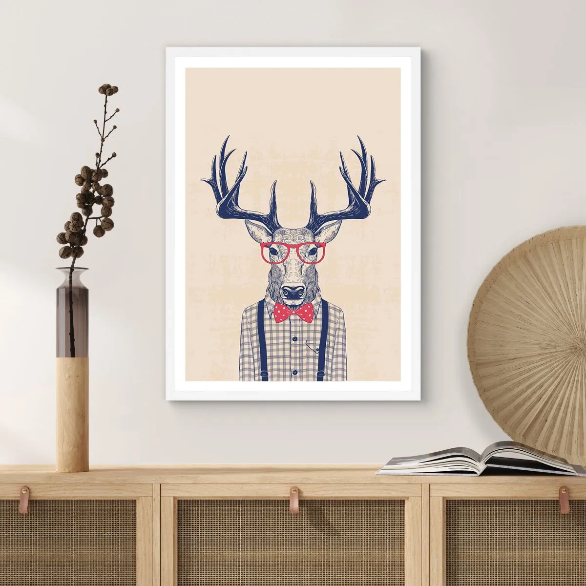 Poster in cornice bianca - Divertente stravaganza - 30x40 cm