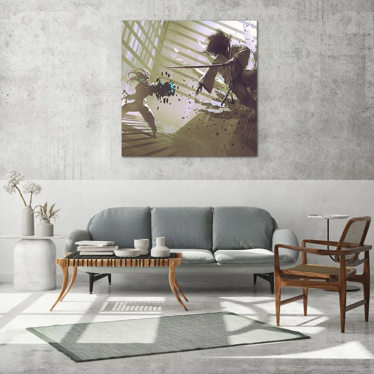 Quadro su vetro - Anche tu puoi essere un samurai - 30x30 cm