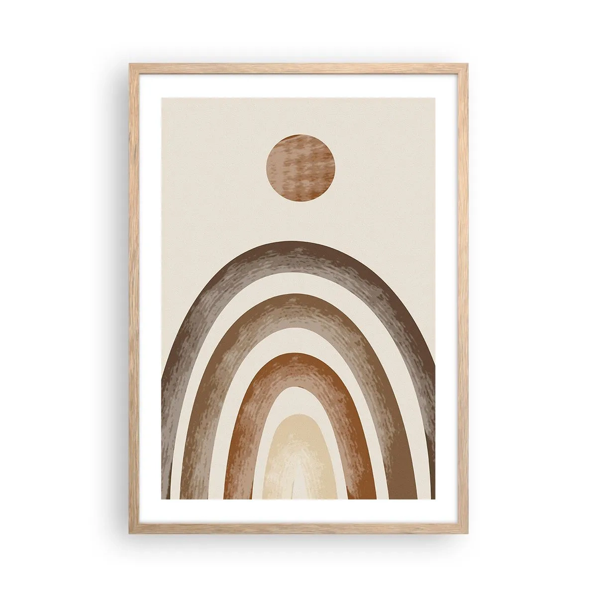 Poster in cornice rovere chiaro - In una galassia lontana - 50x70 cm