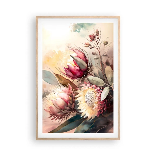 Poster in cornice rovere chiaro - Di profilo e di fronte - 61x91 cm