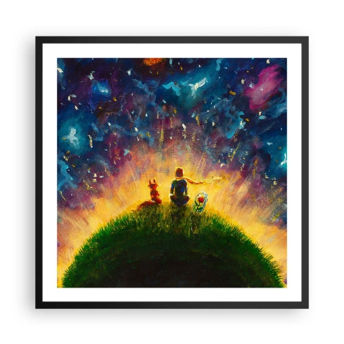 Poster in cornice nera - Amore e amicizia: l'intero mondo - 60x60 cm
