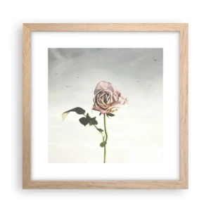 Poster in cornice rovere chiaro - Il benvenuto alla primavera - 30x30 cm