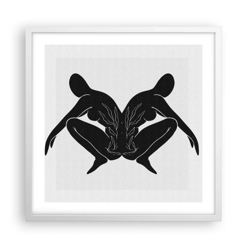 Poster in cornice bianca - Anima comune - 50x50 cm