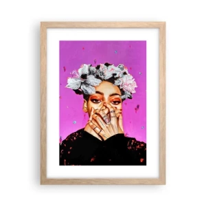 Poster in cornice rovere chiaro - Un po' folle - 30x40 cm