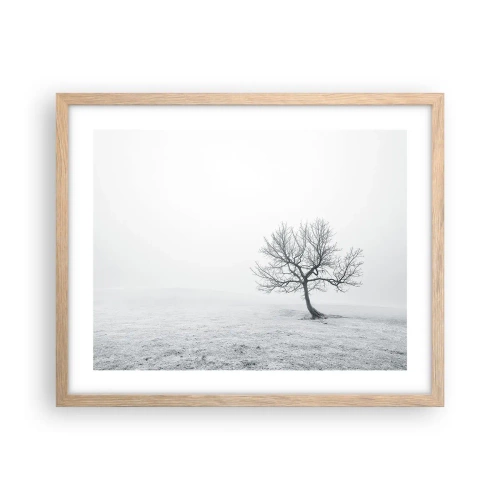 Poster in cornice rovere chiaro - Contro il nulla - 50x40 cm