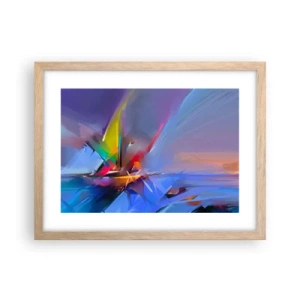 Poster in cornice rovere chiaro - Eliche come un uccello - 40x30 cm