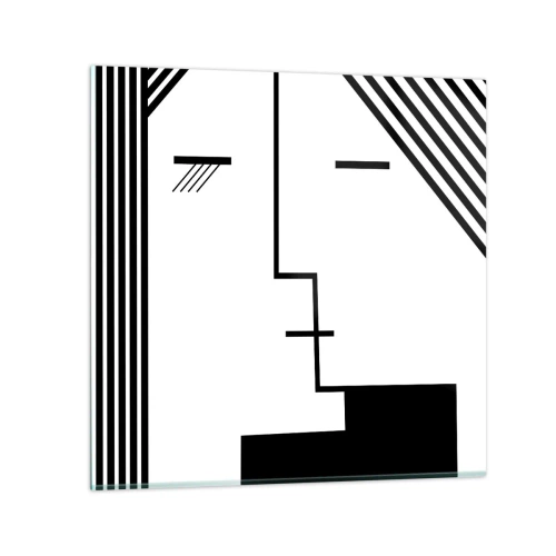 Quadro su vetro - Semplicemente un bacio - 50x50 cm