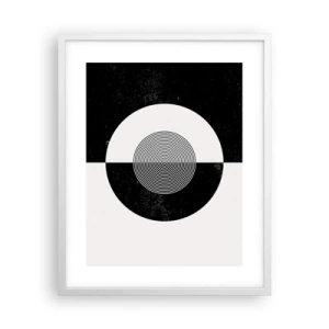 Poster in cornice bianca - Armonia in bianco e nero - 40x50 cm