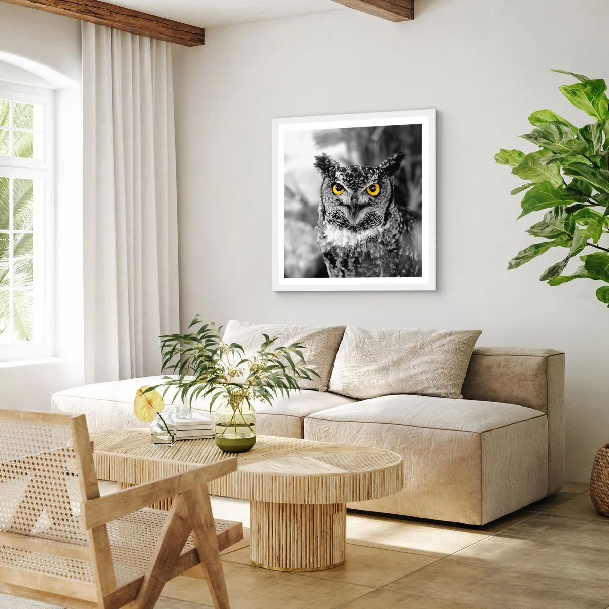 Poster in cornice bianca - Non si può nascondere niente - 30x30 cm