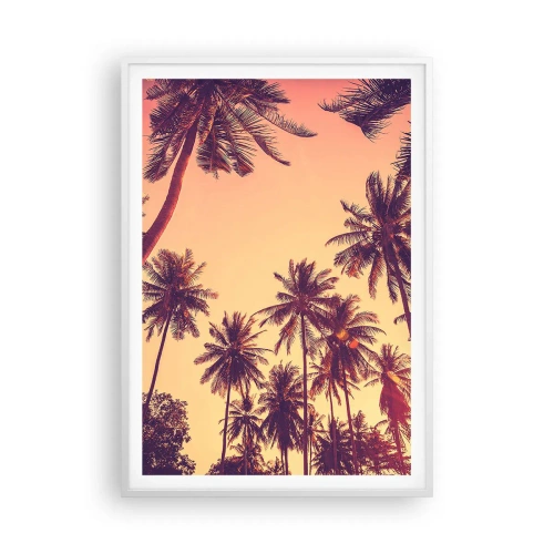 Poster in cornice bianca - Composizione tropicale - 70x100 cm