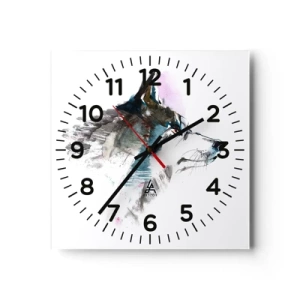 Orologio da parete - Orologio in Vetro - Si parla del lupo - 30x30 cm