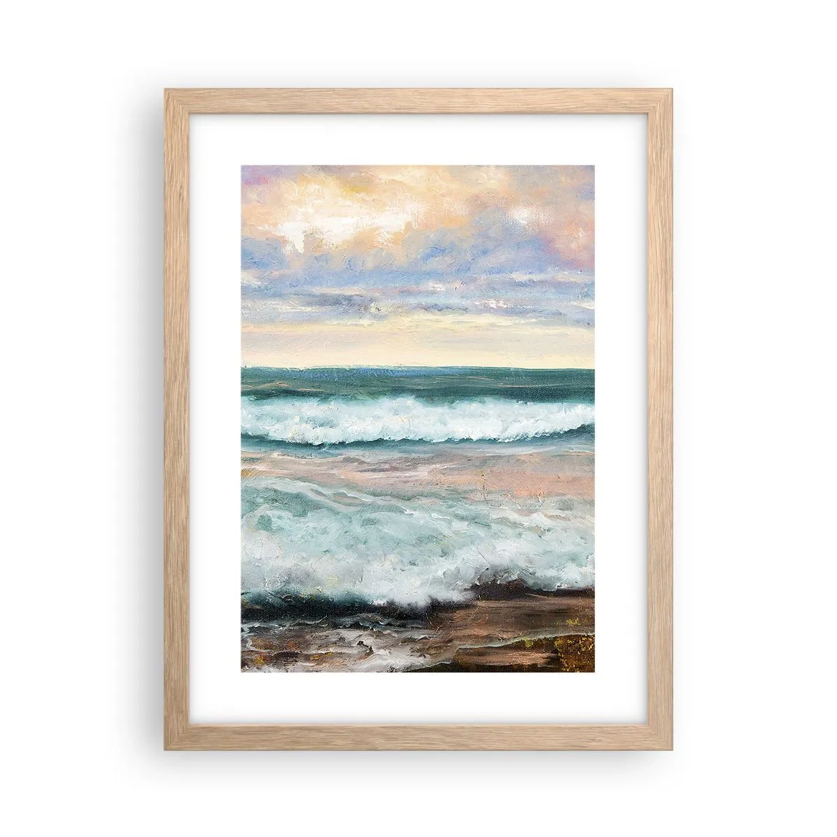 Poster in cornice rovere chiaro - Dove l'anima si calma - 30x40 cm