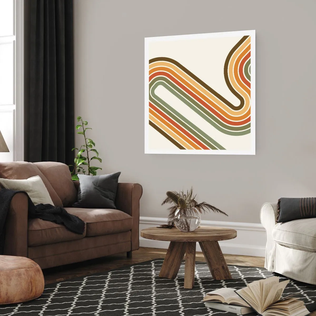 Poster - Zig zag fino alla meta - 60x60 cm