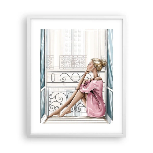 Poster in cornice bianca - Mattino parigino - 40x50 cm