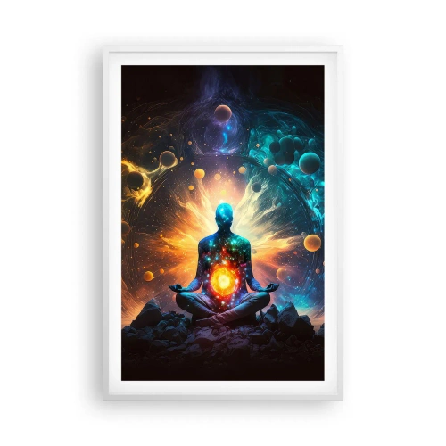 Poster in cornice bianca - Pace cosmica - 61x91 cm