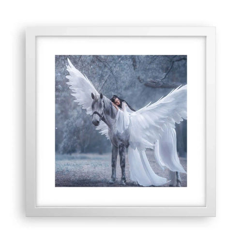 Poster in cornice bianca - Momento ispirato - 30x30 cm