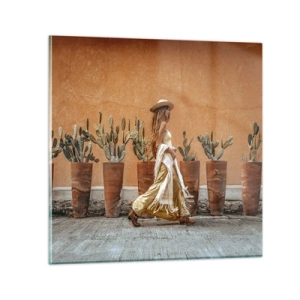 Quadro su vetro - In stile hippy - 50x50 cm