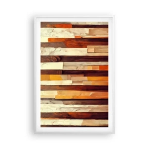 Poster in cornice bianca - L'inno dei legni boschivi - 61x91 cm