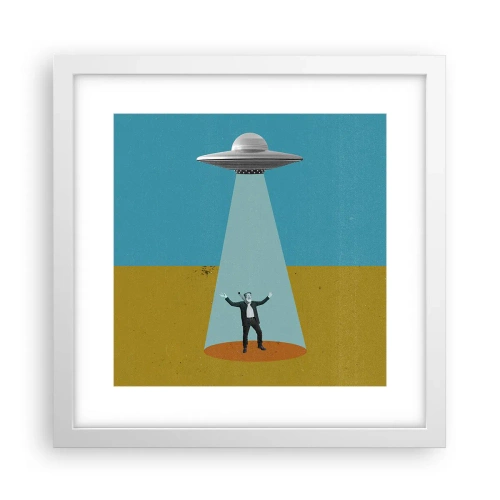 Poster in cornice bianca - Incontro ravvicinato - 30x30 cm