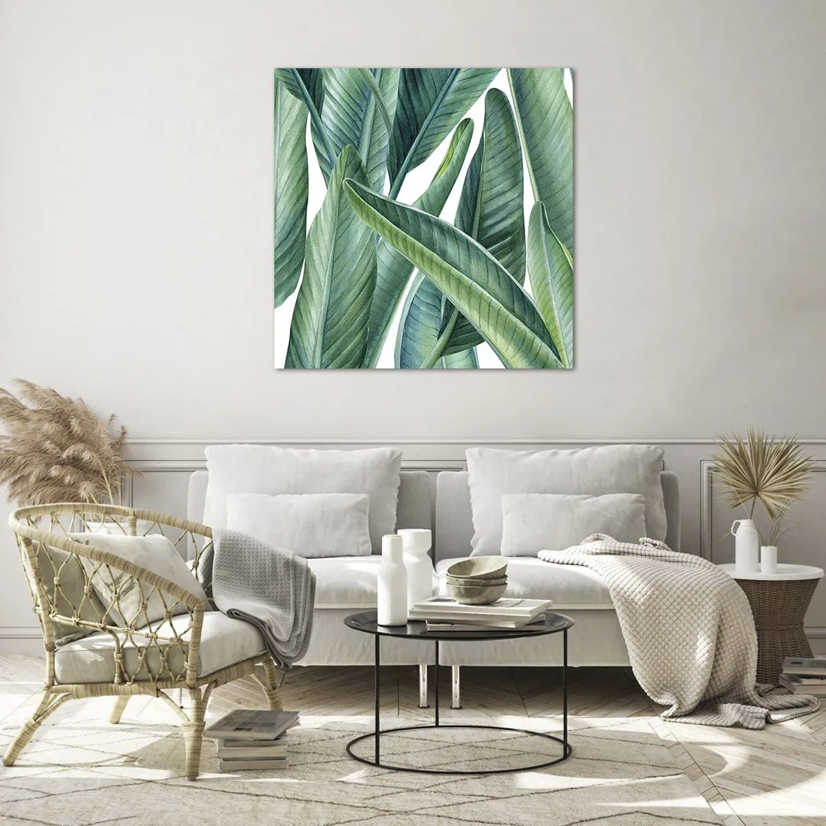 Quadro su vetro - Il verde in sé - 30x30 cm