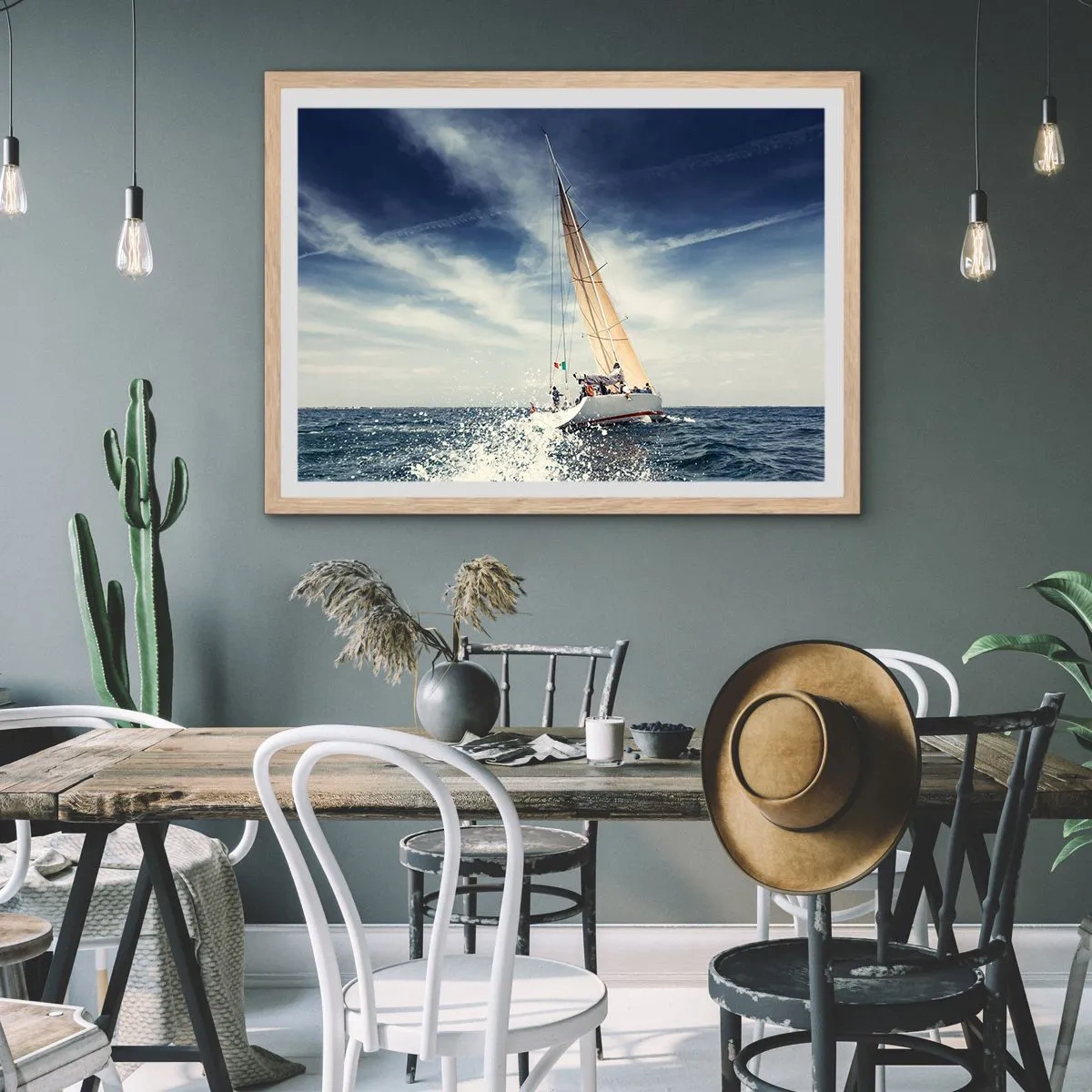 Poster in cornice rovere chiaro - Non ci raggiungeranno! - 100x70 cm