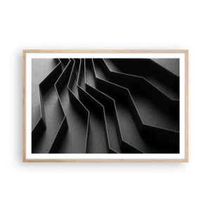 Poster in cornice rovere chiaro - Ordine tridimensionale - 91x61 cm