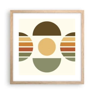 Poster in cornice rovere chiaro - Nei colori della terra - 40x40 cm