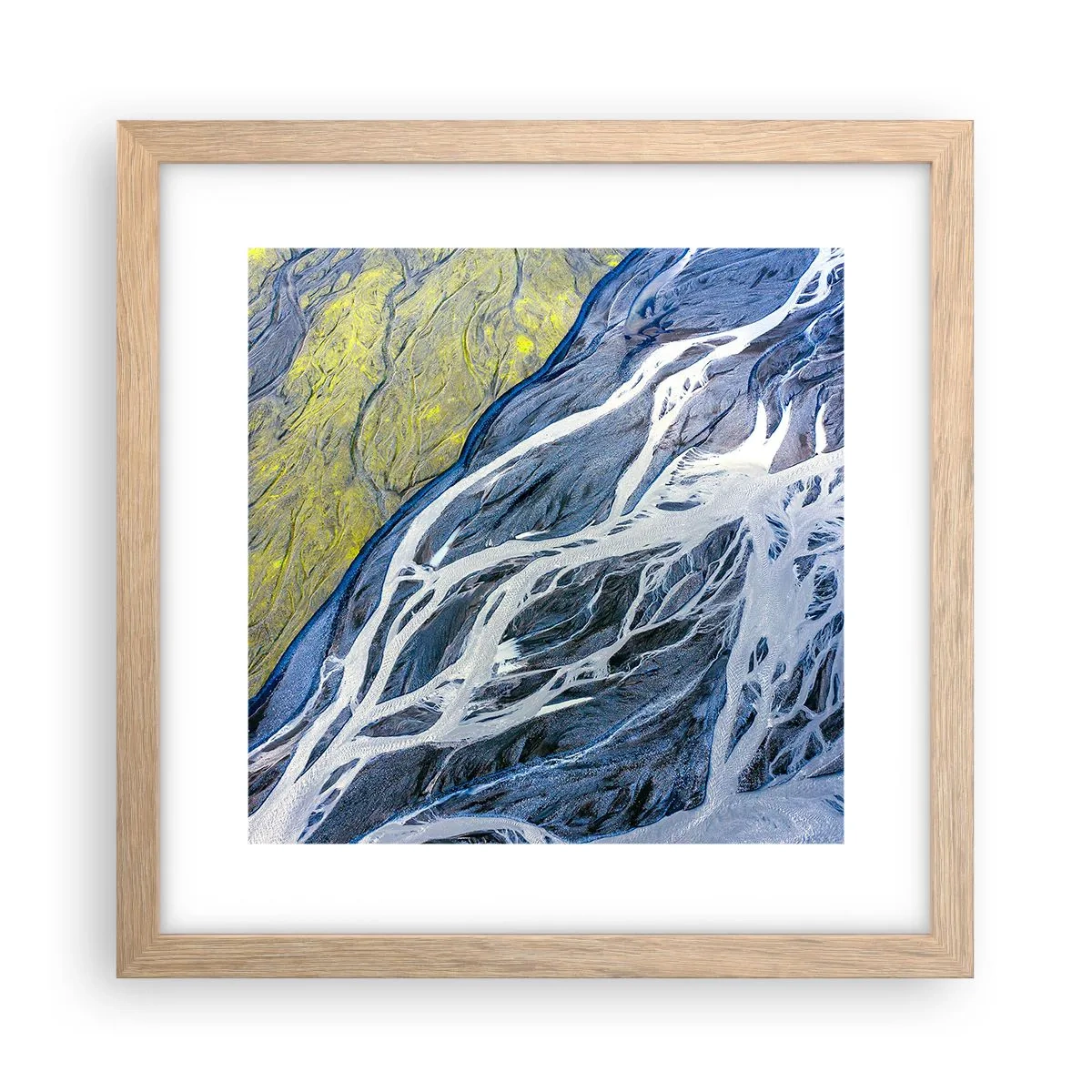 Poster in cornice rovere chiaro - Le pitture rupestri della natura - 30x30 cm