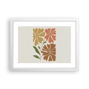 Poster in cornice bianca - Natura e geometria - 40x30 cm