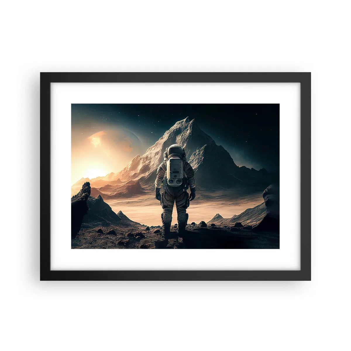 Poster in cornice nera - Nuova sfida - 40x30 cm